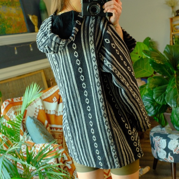 Authentic Bosnian hand woven thick cotton 90s / Y2K BOGO surfer pullover - Picture 7 of 8